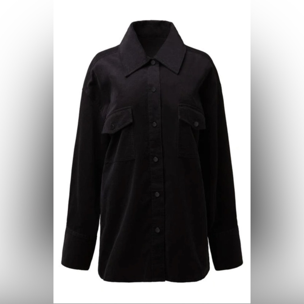 WeWoreWhat - NWOT - Black Corduroy Shacket - Size XS/S - Picture 3 of 12